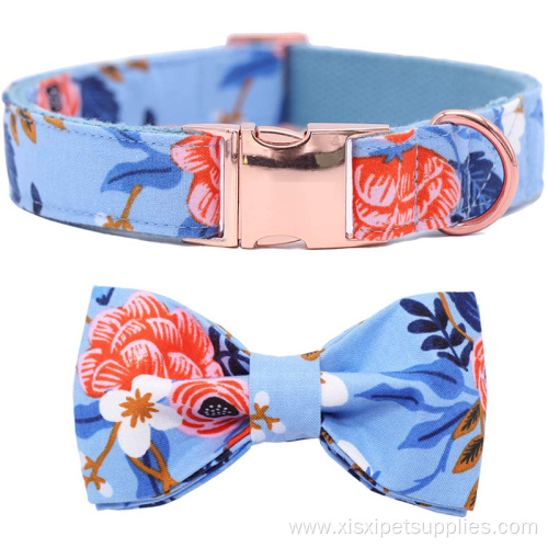 Dog Collars Bow Tie Printed Pet Collar